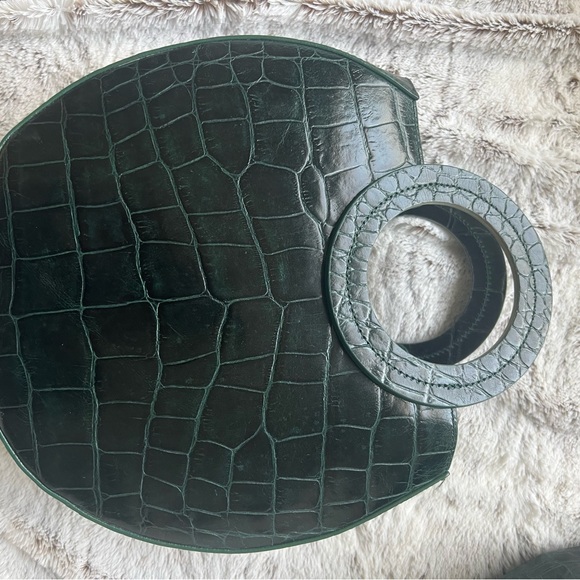 STAUD croc dark green Frida Bag - Picture 3 of 10